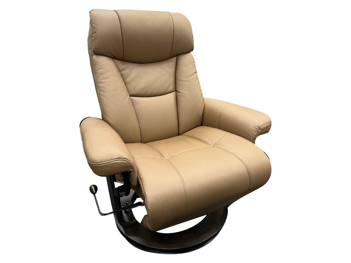 Benchmaster 7969 Cocoa Recliner — actual floor photograph isolated on white