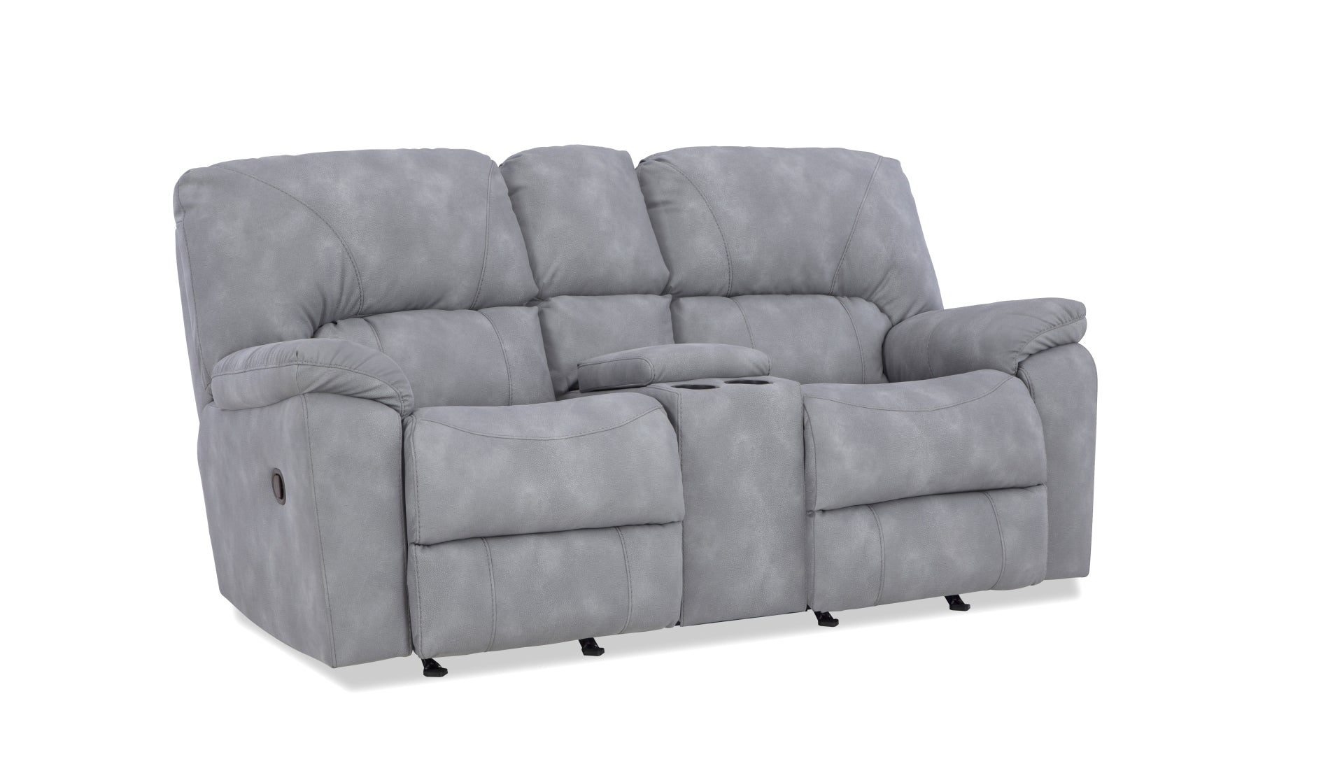 Homestretch Home Stretch 204 Gray Manual Reclining Console Loveseat