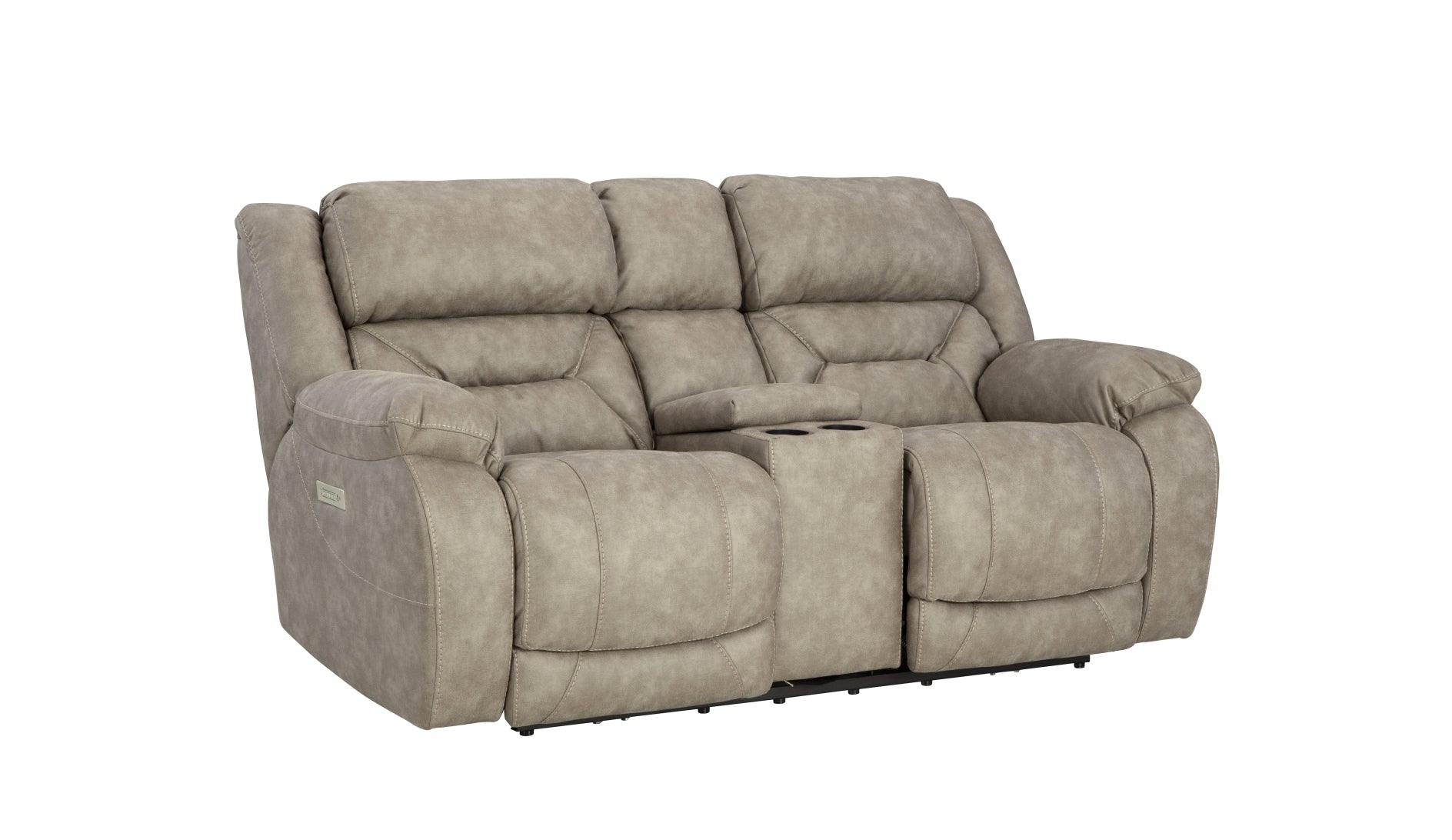 Homestretch 223 Fog Triple Power Reclining Console Loveseat