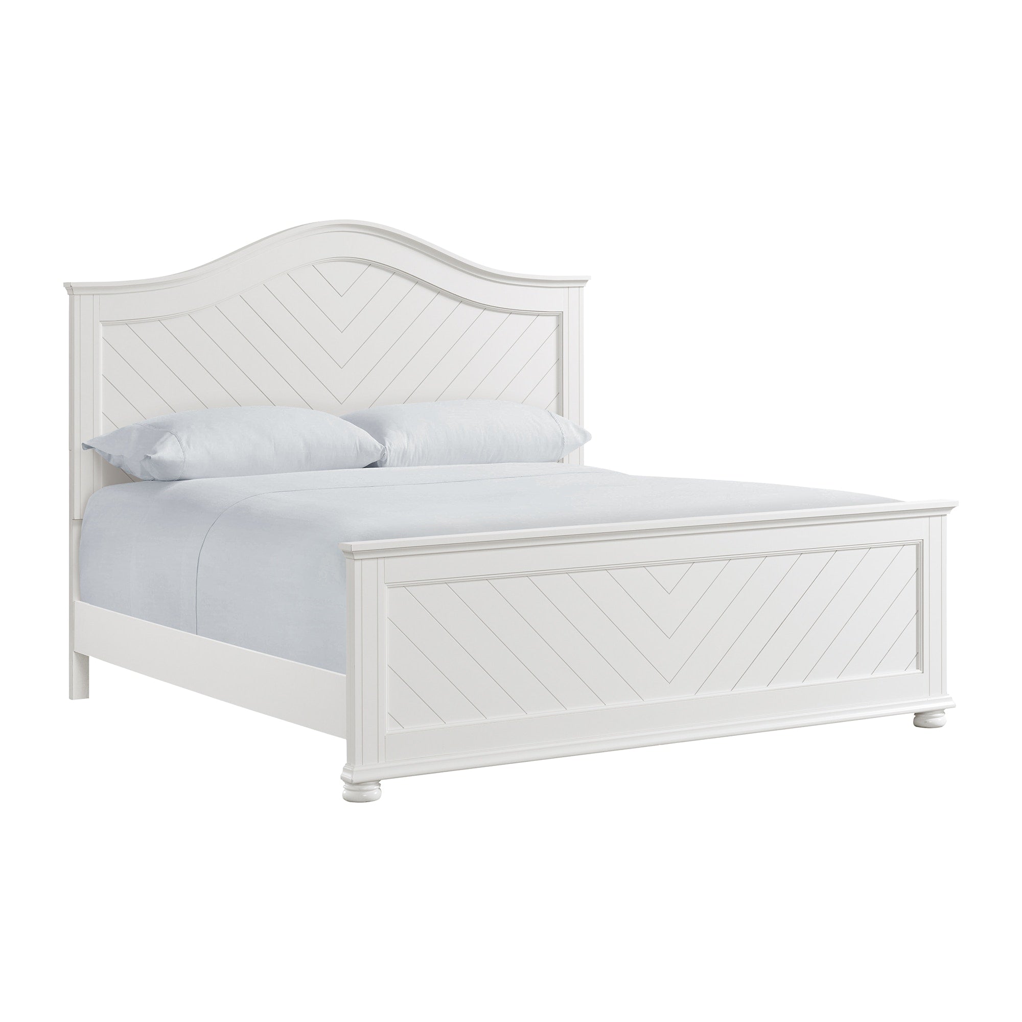 Elements International Kona Chevron White King Bed